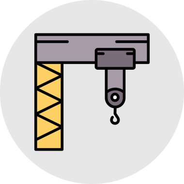 vinç vektör simgesi modern basit vektör illüstrasyonu