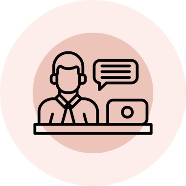 çağrı merkezi simgesi, vektör illüstrasyonu