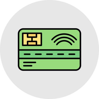 Kredi kartı ikonu vektör illüstrasyonu