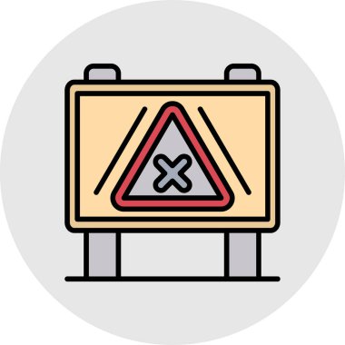 Uyarı simgesinin vektör illüstrasyonu