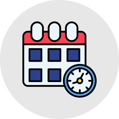 Doldurulmuş takvim tarihi olay simgesi - özet biçimi