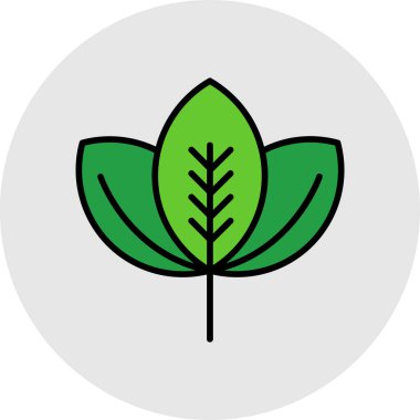 Bitki. Web simgesi basit illüstrasyon