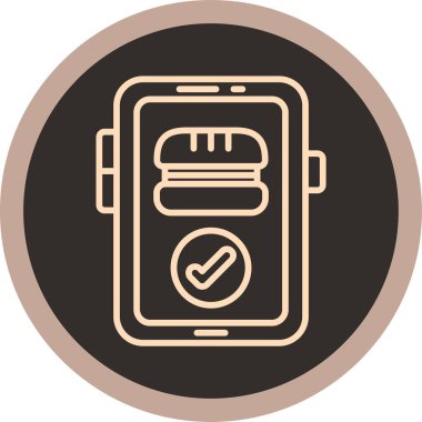 Gıda simgesinin vektör illüstrasyonu