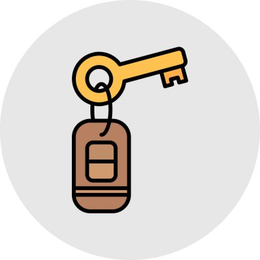 Anahtar simgesi vektör illüstrasyonu