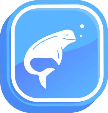 balık simgesi vektör illüstrasyonu