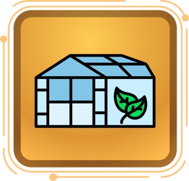 ev yaprağı simgesi, çizgi film tarzı