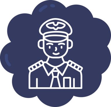 Askerler. Web simgesi basit illüstrasyon