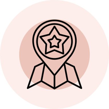 Rozet vektör simgesi beyaz arkaplanda izole edildi. rozet logosu kavramı