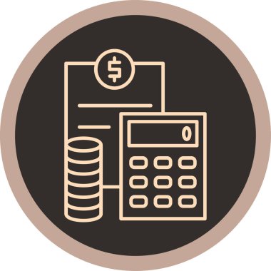 Dolar. Web simgesi basit illüstrasyon