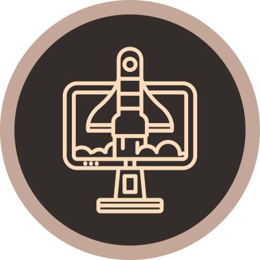 Bir roket simgesinin vektör çizimi