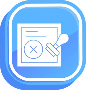 Mavi onay simgesinin vektör illüstrasyonu