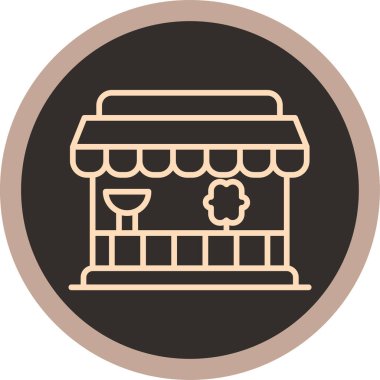 dükkan simgesi vektör illüstrasyonu