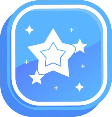 yıldız simgesi vektörü, basit illüstrasyon