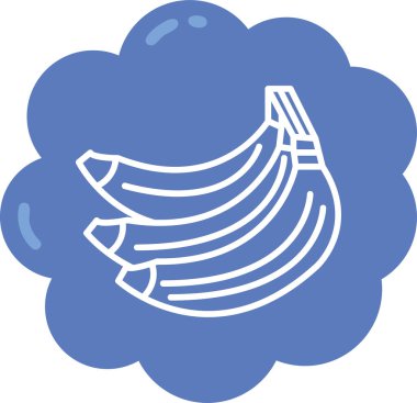 Muz simgesinin vektör illüstrasyonu