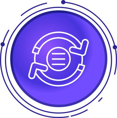 Mavi ve beyaz bir ikonun vektör illüstrasyonu