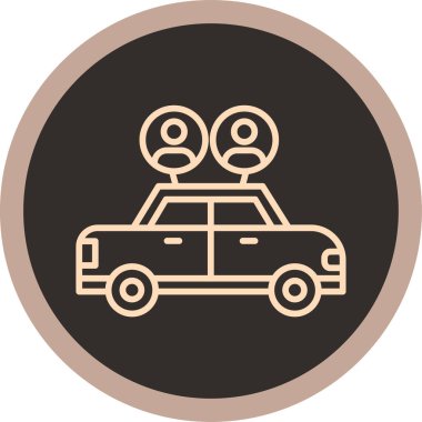 araba simgesi vektör illüstrasyonu