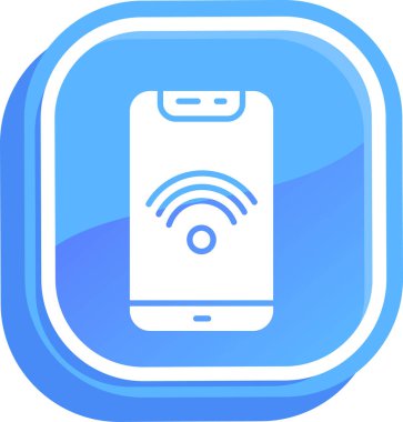 wifi cep telefonu simgesi, vektör illüstrasyonu