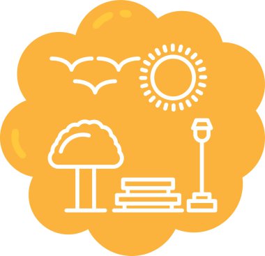 Güz mevsimi sonbahar simgesi taslak biçiminde