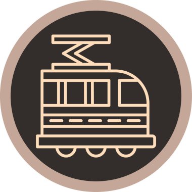 Modern b 'nin vektör çizimi trenin ikonundan yoksun