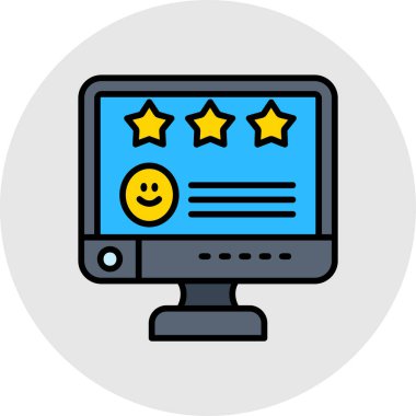 Gözden geçirme simgesi, vektör illüstrasyonu