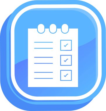 Kontrol listesi. Web simgesi basit illüstrasyon