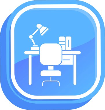 Ofis modern simgesinin vektör illüstrasyonu