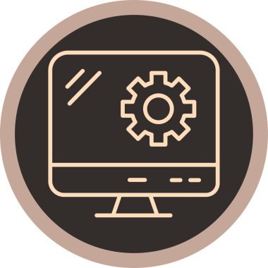 Bilgisayar simgesi. vektör illüstrasyonu