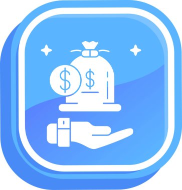 Para ikonu. özet vektör illüstrasyonu