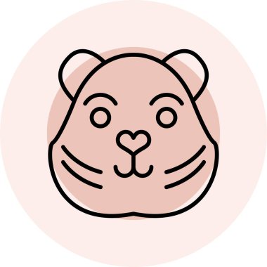 Tatlı çizgi film ayısının vektör çizimi