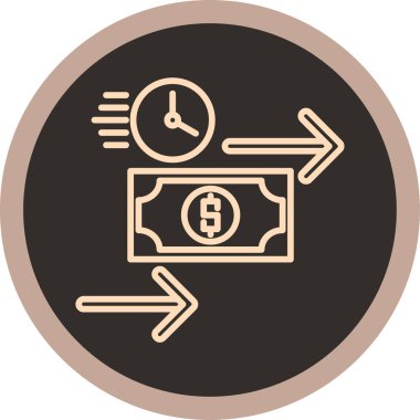 Dolar. Web simgesi basit illüstrasyon