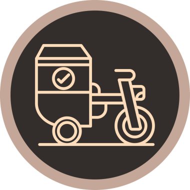 Teslimat. Web simgesi basit illüstrasyon