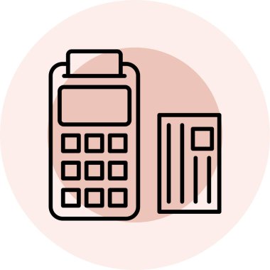 Hesap makinesi simgesinin vektör illüstrasyonu