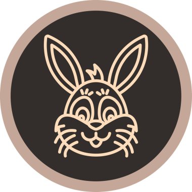 Tavşan. Web simgesi basit illüstrasyon