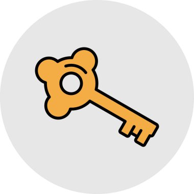 Anahtar simgesi vektör illüstrasyonu