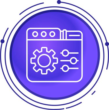 Cpu simge vektör illüstrasyonu