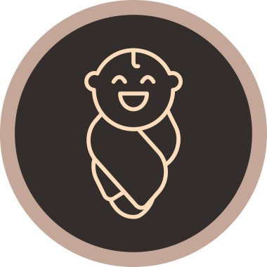 Bir bebek simgesinin vektör illüstrasyonu