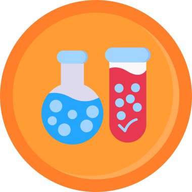 Test tübü simgesi, vektör illüstrasyonu