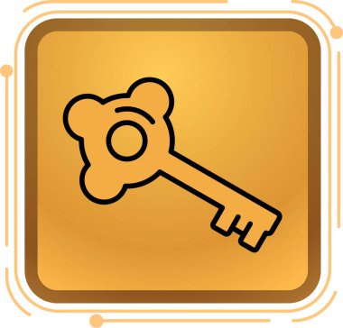 modada izole edilmiş anahtar simgesi