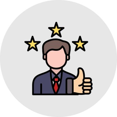 İş adamı simgesi vektör illüstrasyonu