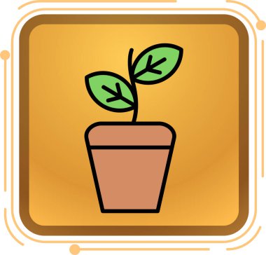 trend biçimi izole edilmiş arkaplanda bitki simgesi