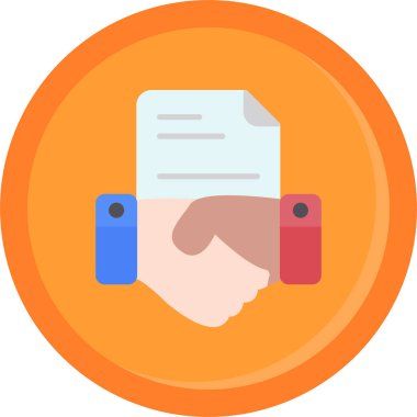 Sözleşme. Web simgesi basit illüstrasyon