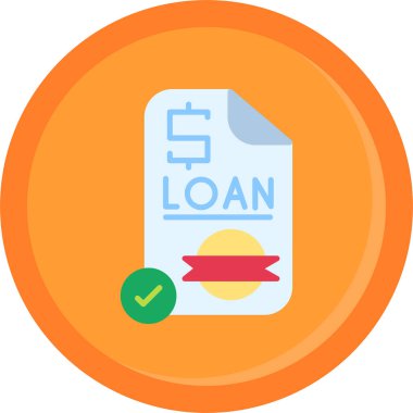 Borç. Web simgesi basit illüstrasyon