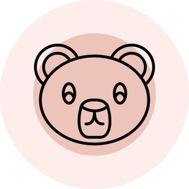 Ayı. Web simgesi basit illüstrasyon