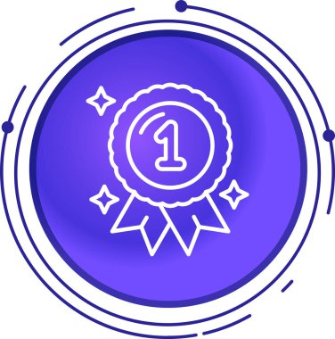 Madalya web simgesi vektör illüstrasyonu