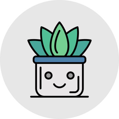 Kaktüs ikonu. Web için taslak çizim vektör simgesi simgeleri