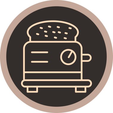 Ekmek kızartma makinesi web simge vektör çizim
