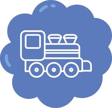 Tren simgesinin vektör illüstrasyonu