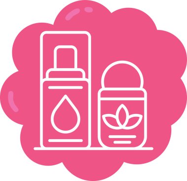 Bir kozmetik ürünü şişesinin vektör çizimi