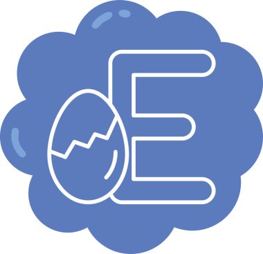 Yumurta simgesi, vektör, basit resimleme