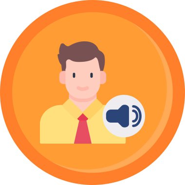 Hoparlör Düz Vektör Simgesi